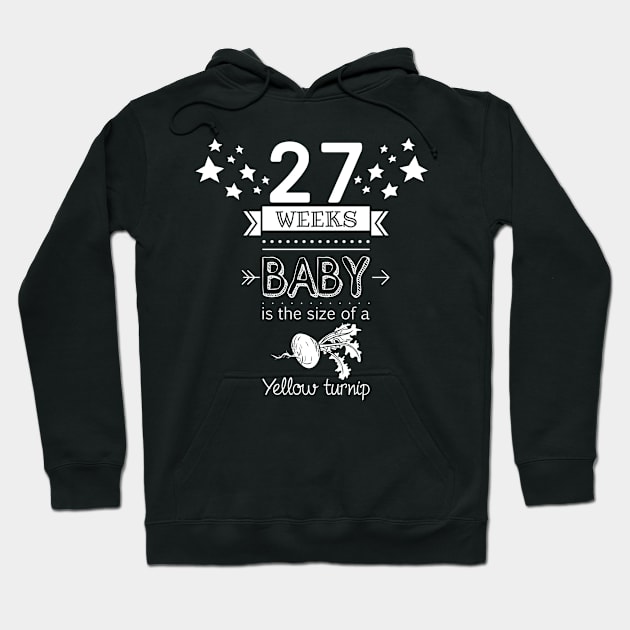 27 weeks Pregnant mom quotes with vegetable design Hoodie by Sticker deck